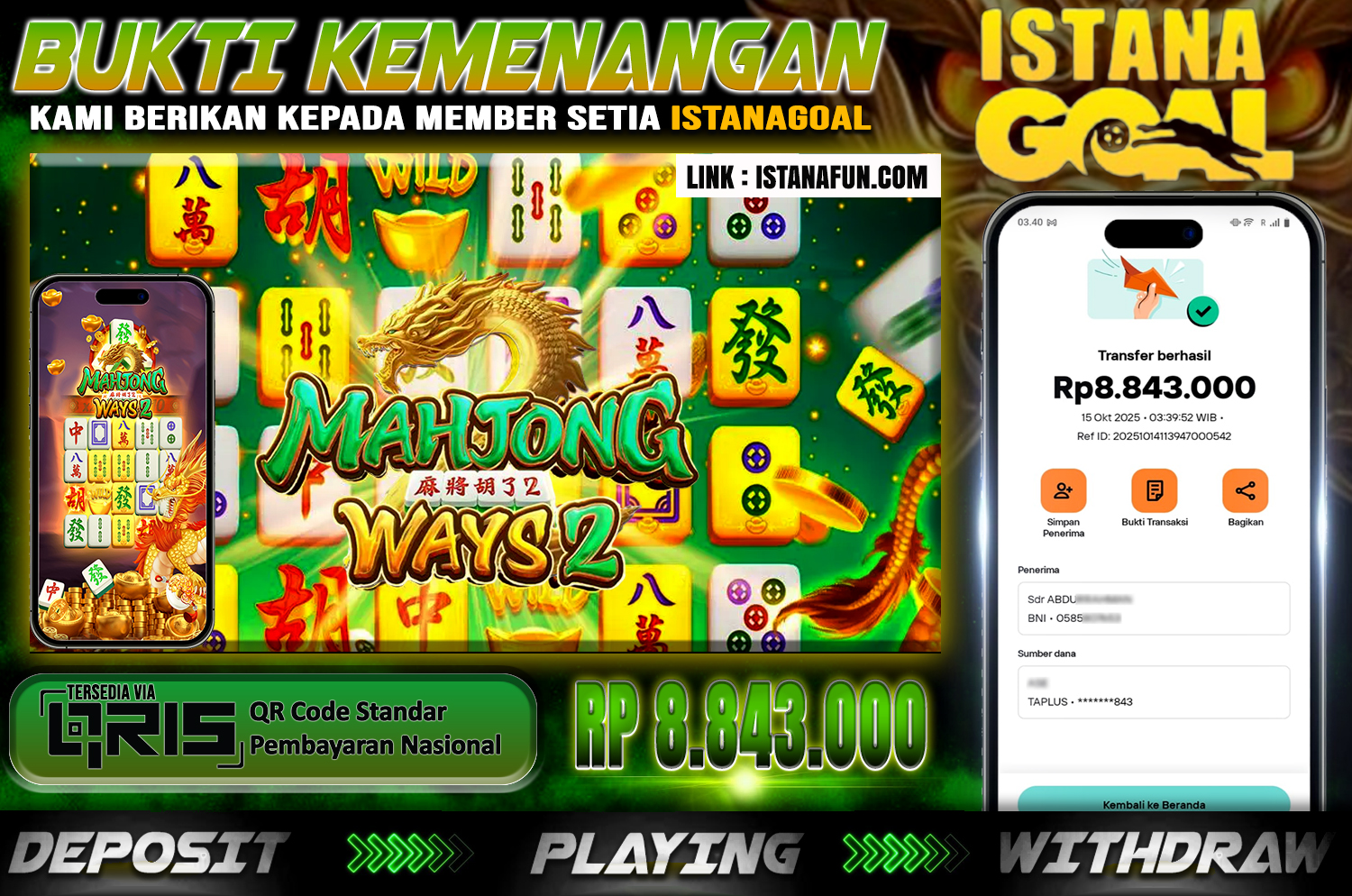 BUKTI KEMENANGAN MEMBER